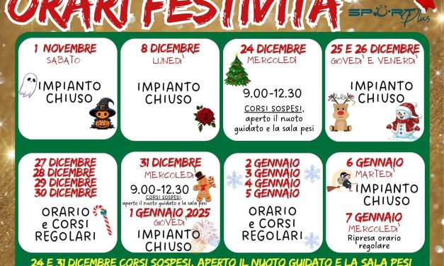 Orari festività