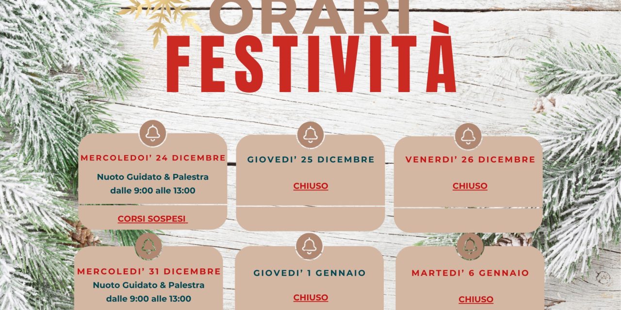 Orari festività